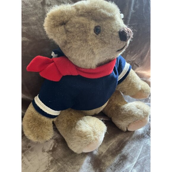 VTG Bialosky & Friends Gund 6" Plush Teddy Bear Sailor Scarf Stuffed Tags 1982 - Picture 9 of 16